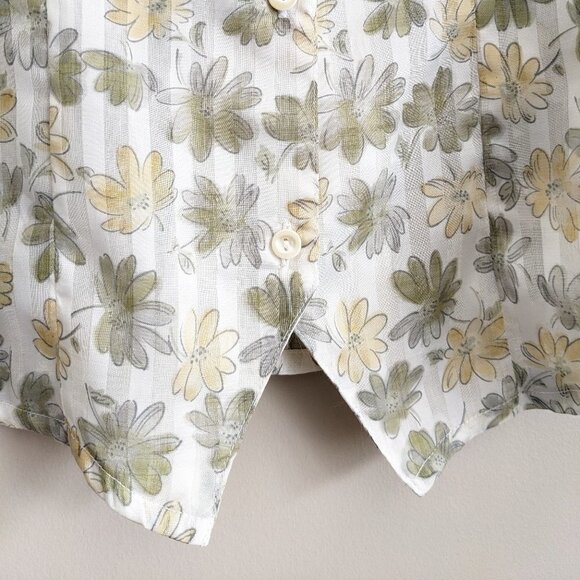 Vintage Shilubeca floral button down blouse - Picture 3 of 8